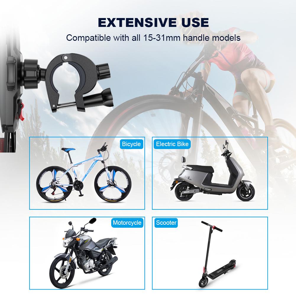 Bike Phone Holder 360 Degree Rotating Mobile Phone Stand Shockproof Phone Bracket Cycling Phone Stand for 4.7-7 Inch Smart Phone