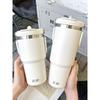 Large Capacity Vacuum Cup 2024 New Arrival Large Ice Cup Portable Vehicle-Borne Cup with Straw Summer Ins Traveling Vacuum Cup