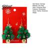 Hanging Earrings 1 Pair Women Christmas Tree Elk Santa Bell