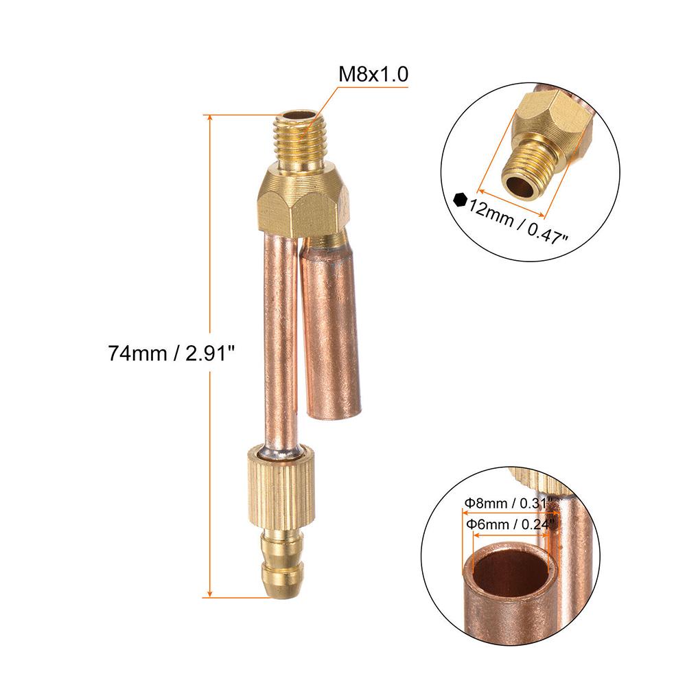Copper TIG Welding Torch Separate Connector Adapter for 150 TIG Welding Torch with M8x1 0 Thread Size and Hexagon Width 12mm