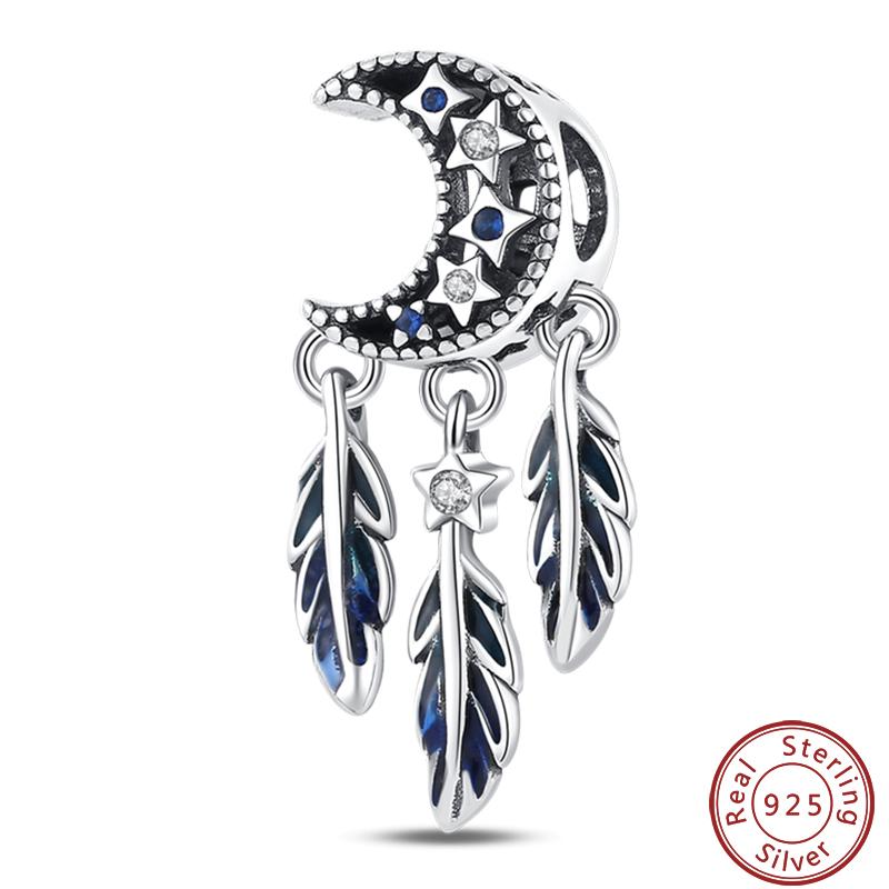 100% Copper Crescent Circular Dreamcatcher Net Lucky Blessing Series Charms Beads 3Mm Diy Fine Jewelry Making