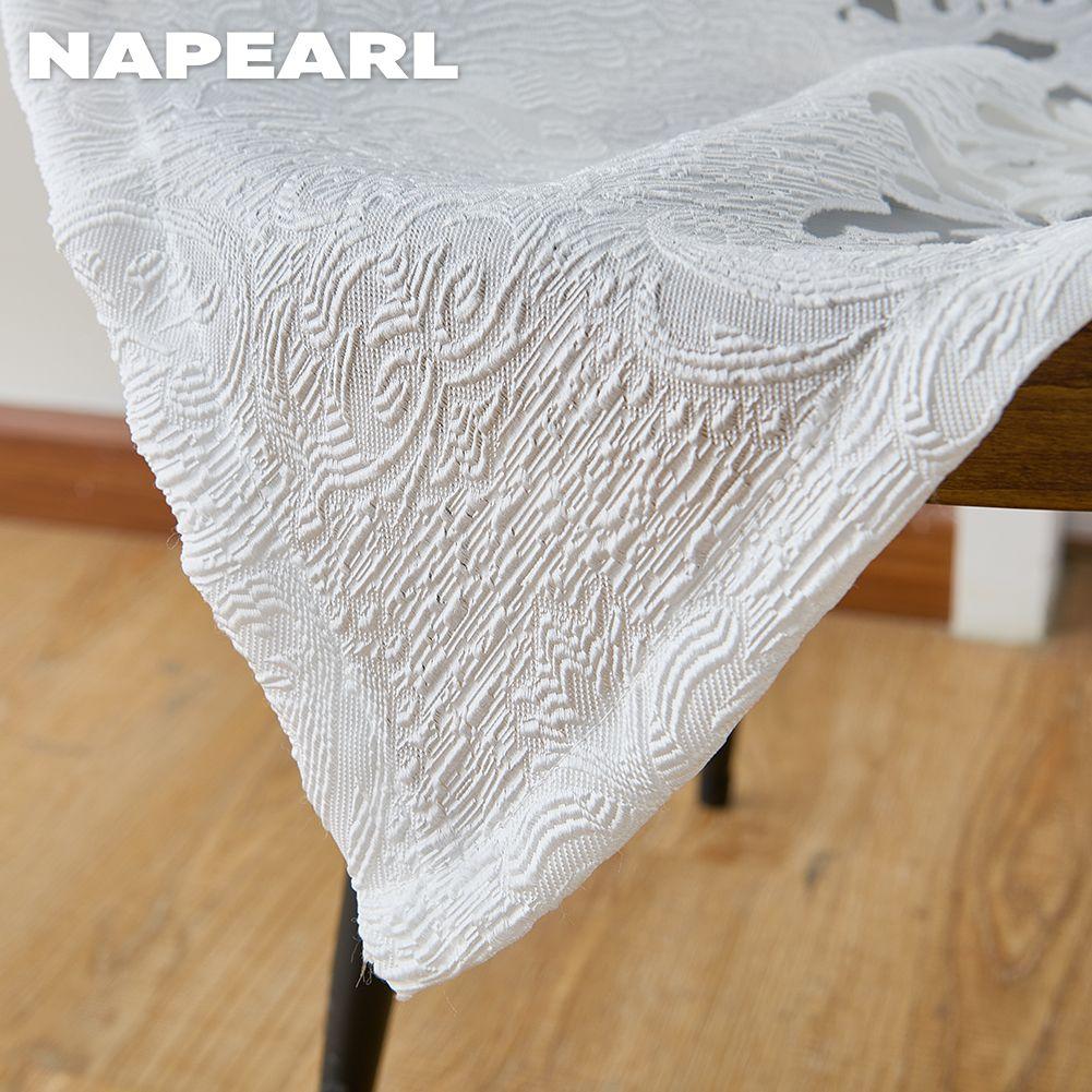 Cortina transparente de tule clássico e elegante, 1 peça, estilo NAPEARL, 10% blackout, versátil, jacquard, para cozinha, sala de estar, quarto, varanda, janela, decoração de casa