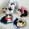 2pcs Water Absorption Cartoon Cat Hand Towel Coral Fleece Kitchen Handkerchief  Dinning Table