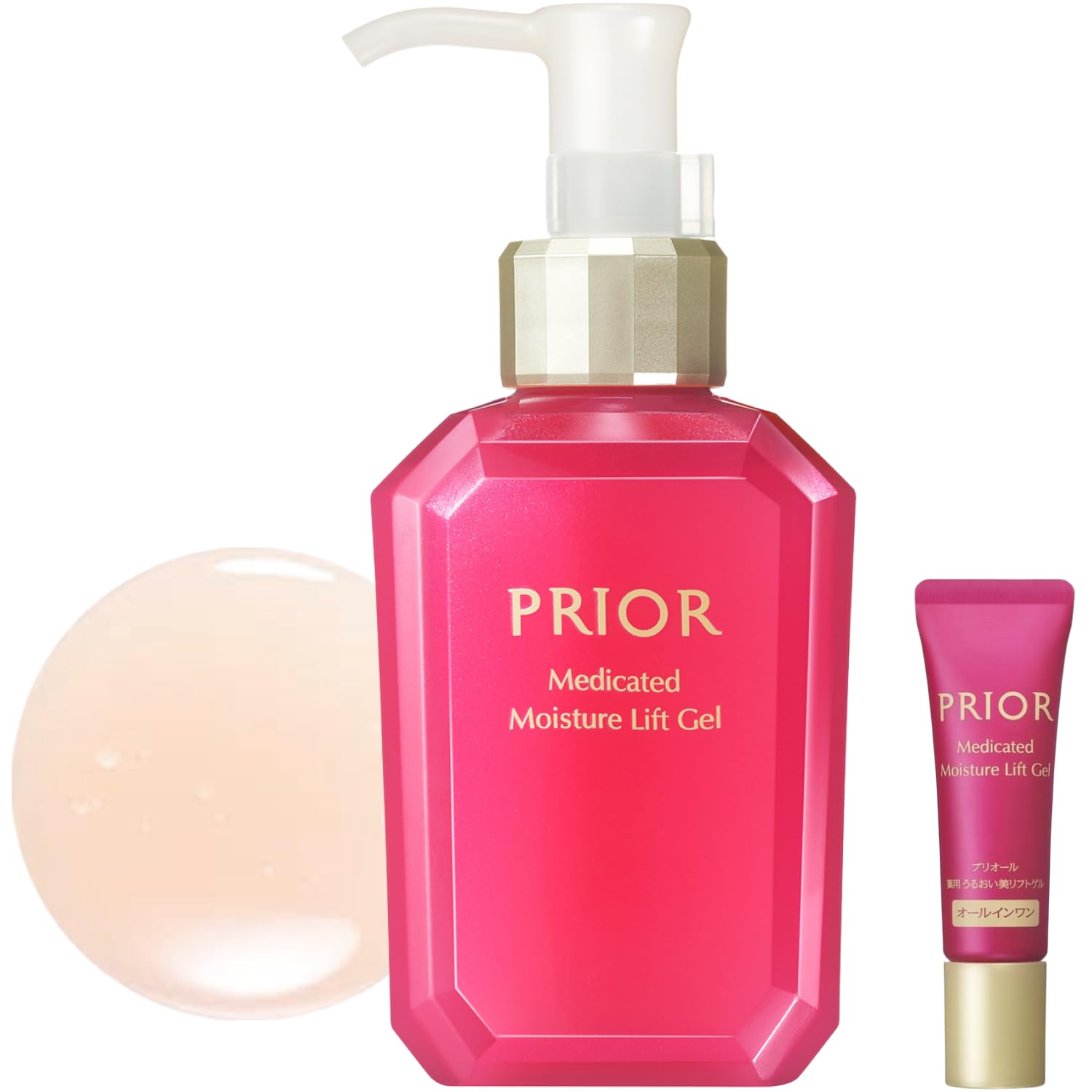 

PRIOR All-in-One Moisturizing Beauty Lift Gel - Main Product + Mini Size Bonus Set (120mL + 10mL) - Quasi-drug - Moisturizing, Hydrating, Firming, Ski