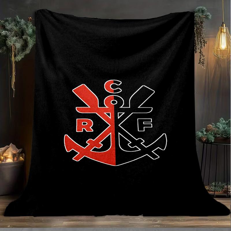 1PC CR Flamengo Printed Soft Flannel Blanket Throw for Adult Bedroom Living Room Sofa Camping Travel Fan Gifts Christmas Gifts