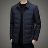 Herbst Neu Mittleren Alters Herren Revers Trendige Daunenjacke Kältebeständig und Warm Daunenjacke