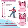 Children’s Ski Harness Trainer Snowboard Anti-fall Traction Belt Beginner Ski Auxiliary Bag with Safety Belt Kid’s Ski Backpack with Speed