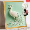 Kit de Peinture Art Perle pour Adultes et Débutants Paon Majestueux Peinture Scintillante Artisanat Décor Mural Maison Cadeaux Faits Main