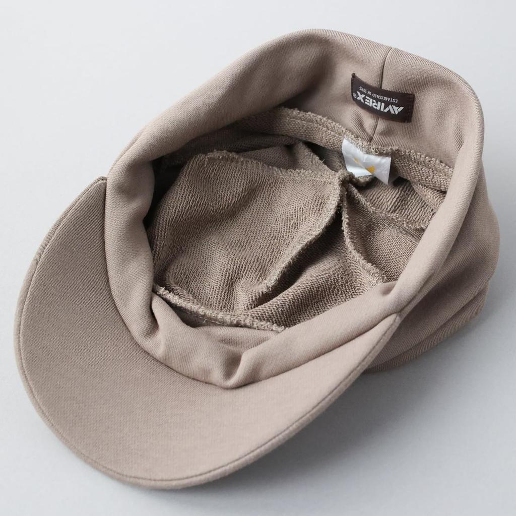 AVIREX Sweat Knit Cap with Newsboy Work Military Watch Beige Men's Brim, Cap, Cap, Style, Golf, Cap, Glt-av019,