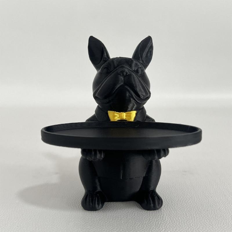 Lovely Dog Statue Key Candy Bowl Dog Statues Figurines Entryway Table Ornament for Office Home Decors New Year Gift