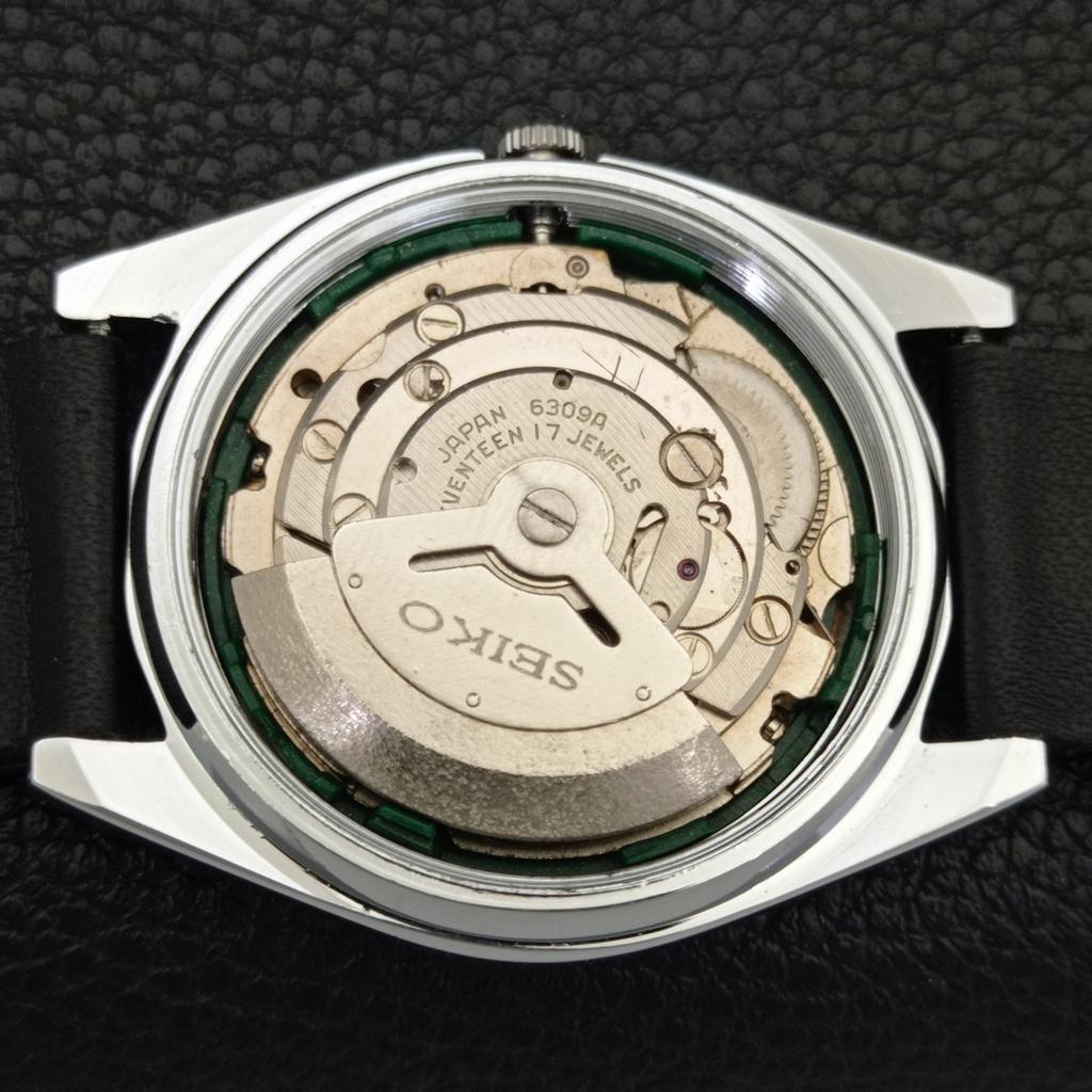 JAPAN VINTAGE REFURBISHED SEIKO 5 AUTOMATIC 6309A MENS WHITE WATCH a441694-1 Sk-a441694