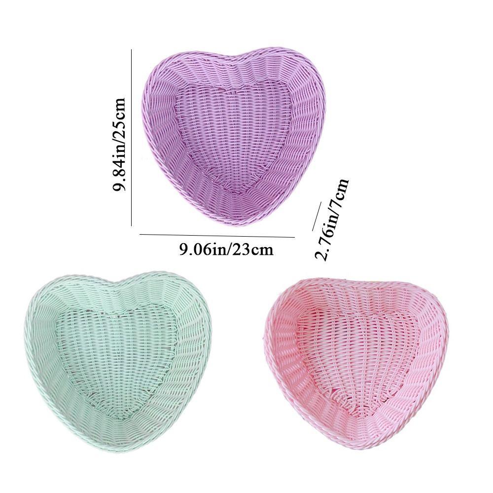 Pink Sweet Color Basket Plastic Fruit Storage Basket Durable Sundries Organizer  Debris