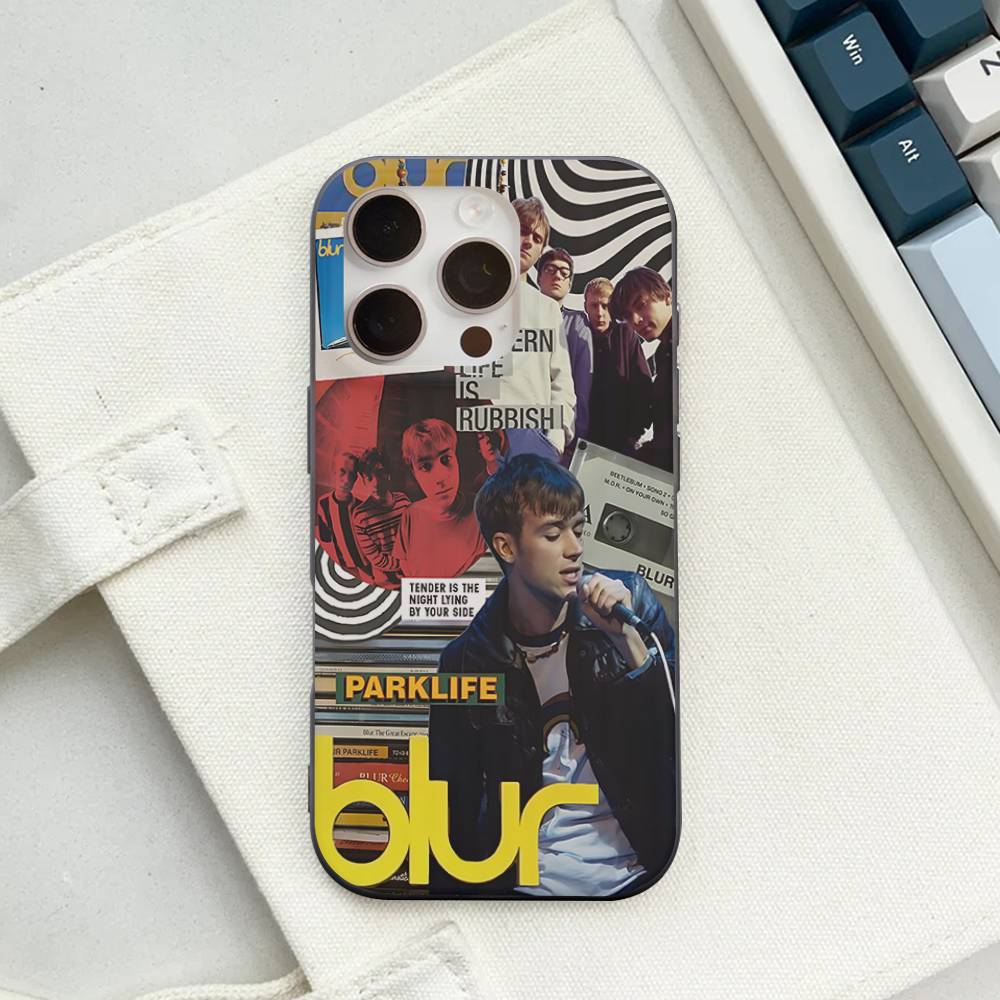 Rock Band B-Blur Corrugated Stripe Phone Case For IPhone 17 16 15 14 13 12 11 Pro Max Plus Pro Shockproof Cover