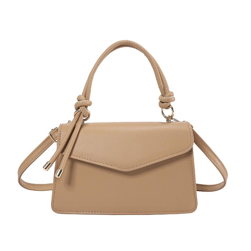 Temperament Simple Solid Color Small Bag Women'S Handbag Spring Versatile Shoulder Messenger Small Square Bag