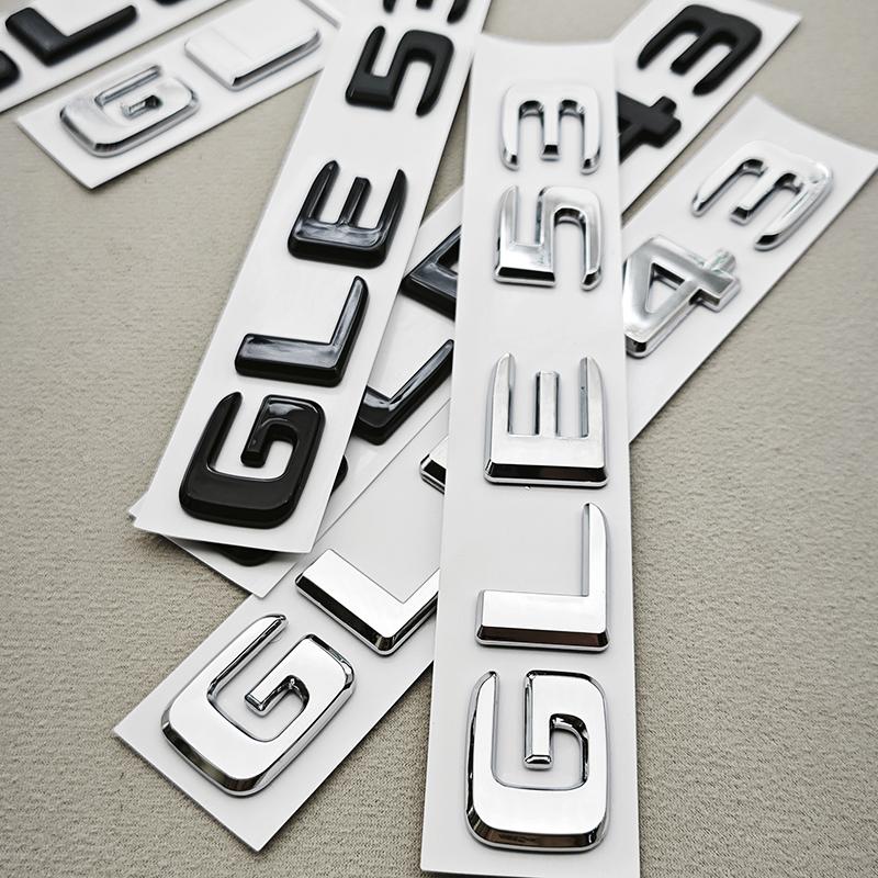 Car Trunk Letters Logo Emblem Badge Decals Sticker For Mercedes Benz AMG GLE Class GLE43 GLE53 GLE63 W166 V167 Auto Accessories