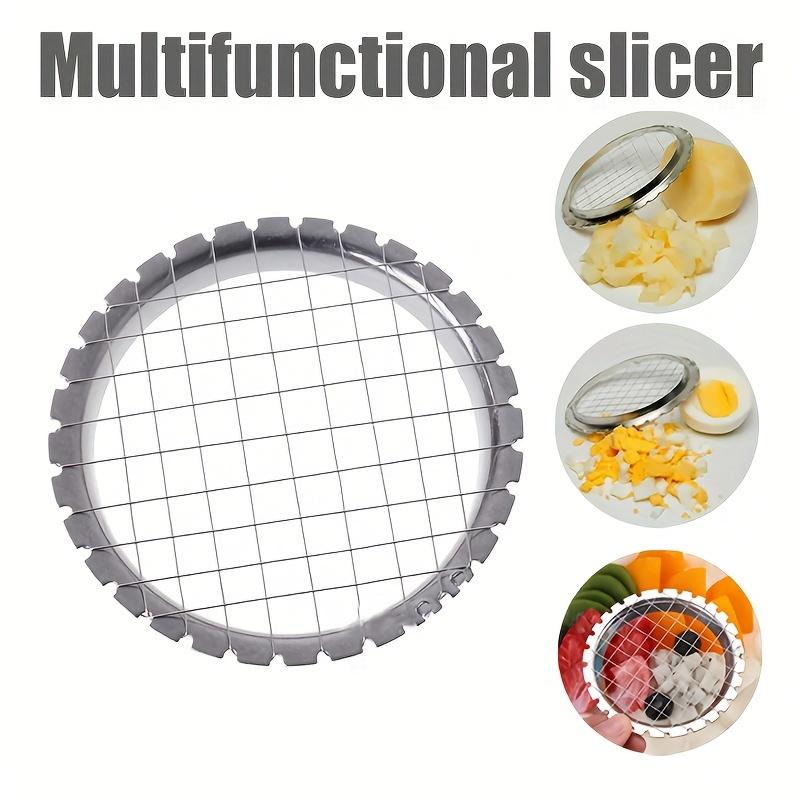 1pc Round Grid Cutter Slicer - Ideal for Eggs Mushrooms Vegetables Must-Have Kitchen Chopping Device 1