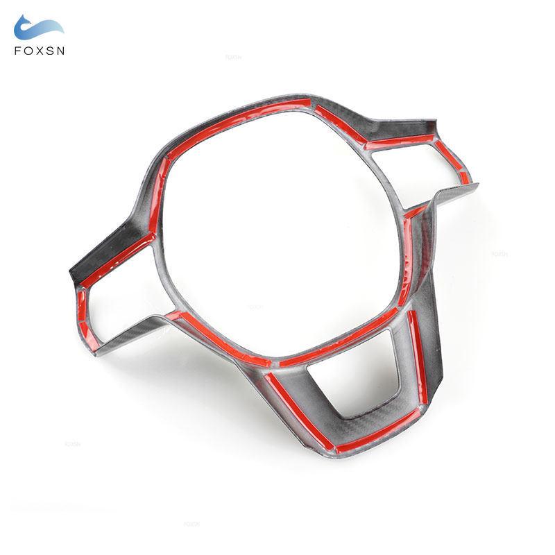 For Honda Civic 11th ABS Carbon Fiber Texture Car Interior Steering Wheel Frame Cover Protective Trim
