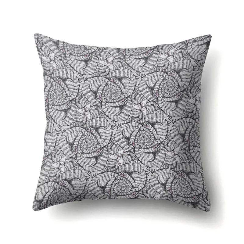 Polyester Throw Pillow Cover Home Decoration Throw Pillow Car Throw Pillow Lovely Animal Cat Print Cushion Cover