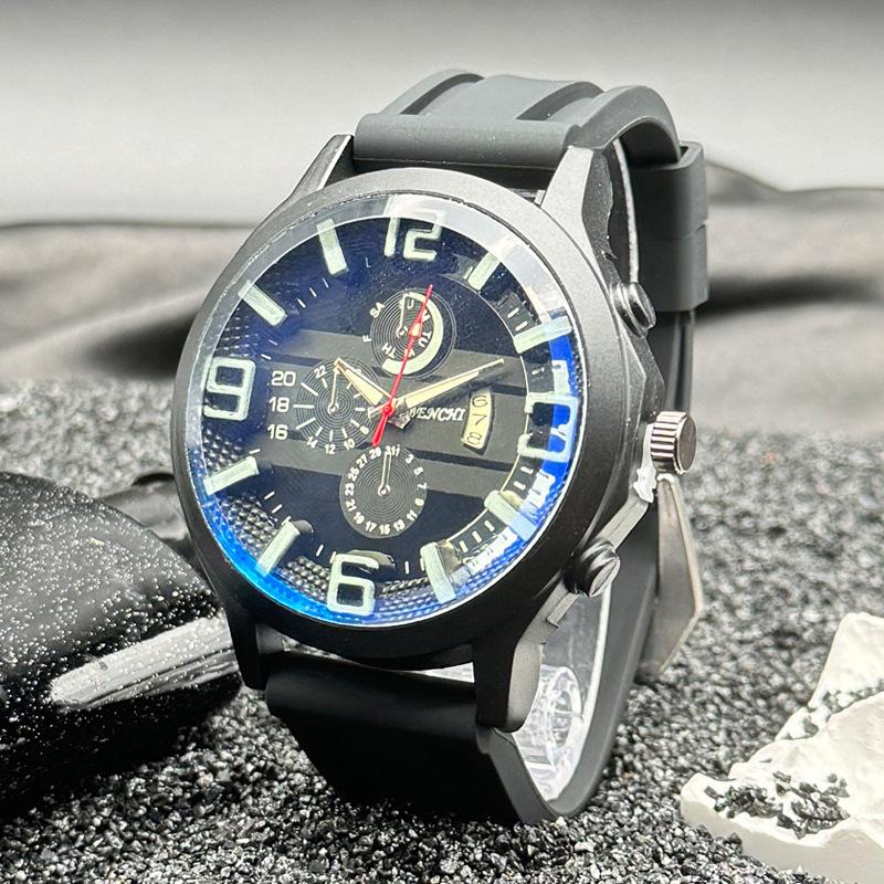 

Мужские часы JYL Синий свет Календарь Спортивные Силиконовый ремешок Black кирпич красный