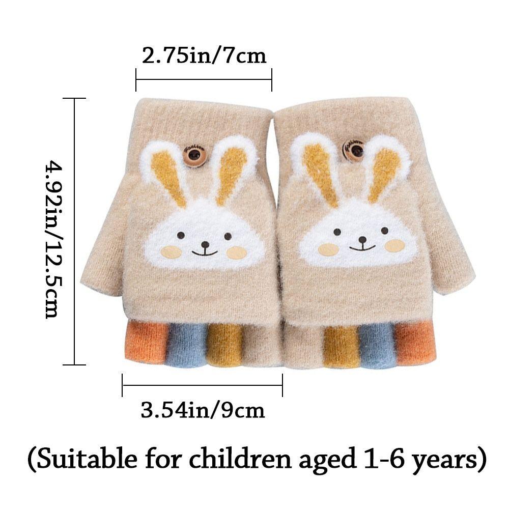 Winter Children Soft Cute Knitted Mittens Kids Gloves Thick Warm