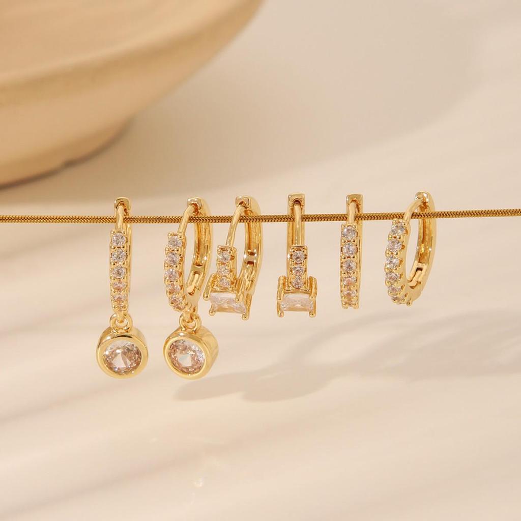 2025 New High-End Women's Light Luxury Circular Hoop Earrings Set
