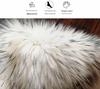 White Fluffy Irregular Plush Bedroom Rug & Sofa Cushion Blanket