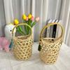Portable Bamboo Woven Gift Packaging Box Retro Creative Hand-held Basket Natural Handmade Storage Box Food