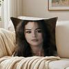 MMonica Bellucci Cushion Cover Linen Pillowcase Soft  for Sofa Bed Home Room Decor