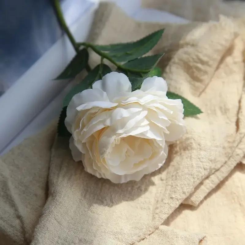 Artificial Flowers Rose Pink Silk Bouquet Peony Wedding Home Decoration Silk Flowers Home Accessories Craft