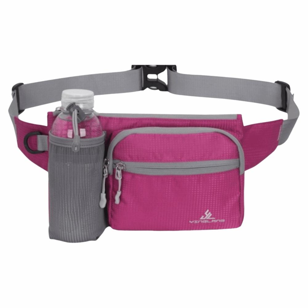 

Casual Multifunctional Waist Bag Lightweight Waterproof Phone Chest Bag Invisible Design Oxford Material Water Bottle Bag Hiking гарячі рожевого кольору