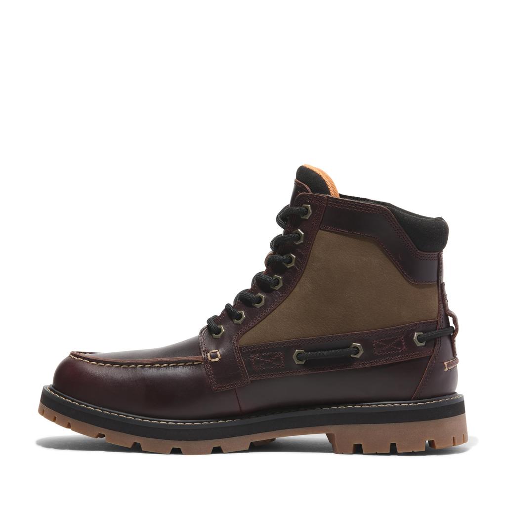 Timberland Britton Road Mid Moc Toe Burgundy Full Size Men's Seven-Eye Boots, TB0A697HEIW1, Grain, 10.5/28.5cm