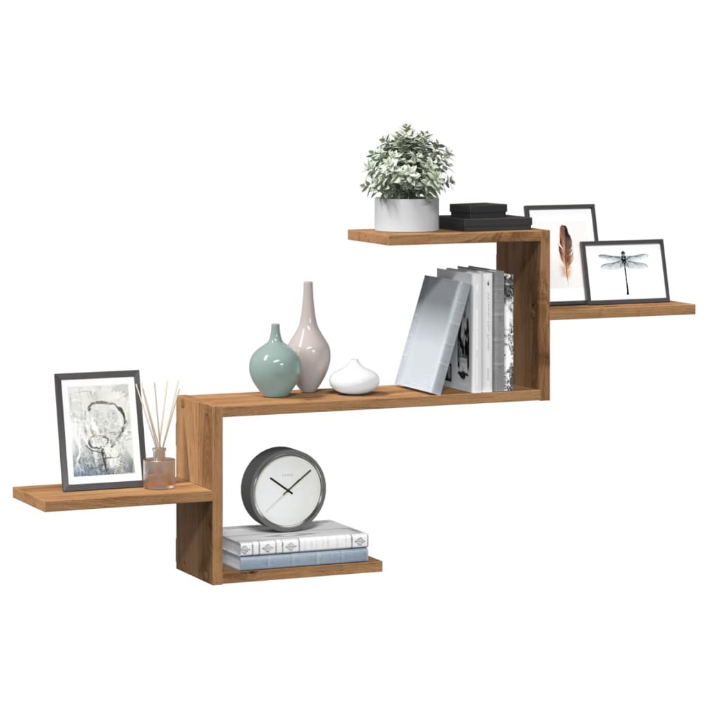 Unregelmäßiges Kunstwandregal, Eingangsregal, Dekoratives Regal Für Das Wohnzimmer, Badezimmerregal, Multifunktionales Ausstellungsregal, 104x15x49 Cm