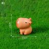 Mini Capybara Figure Ornament Desk Accessories Automotive Car Interior Ornament Resin Figure Miniature Model Animals Decoration