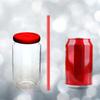 Beer Mug Can-Shaped Tritan Cup with Silicone Lid 12oz Portable Reusable Drinking Glass for Soda Juice Cocktails