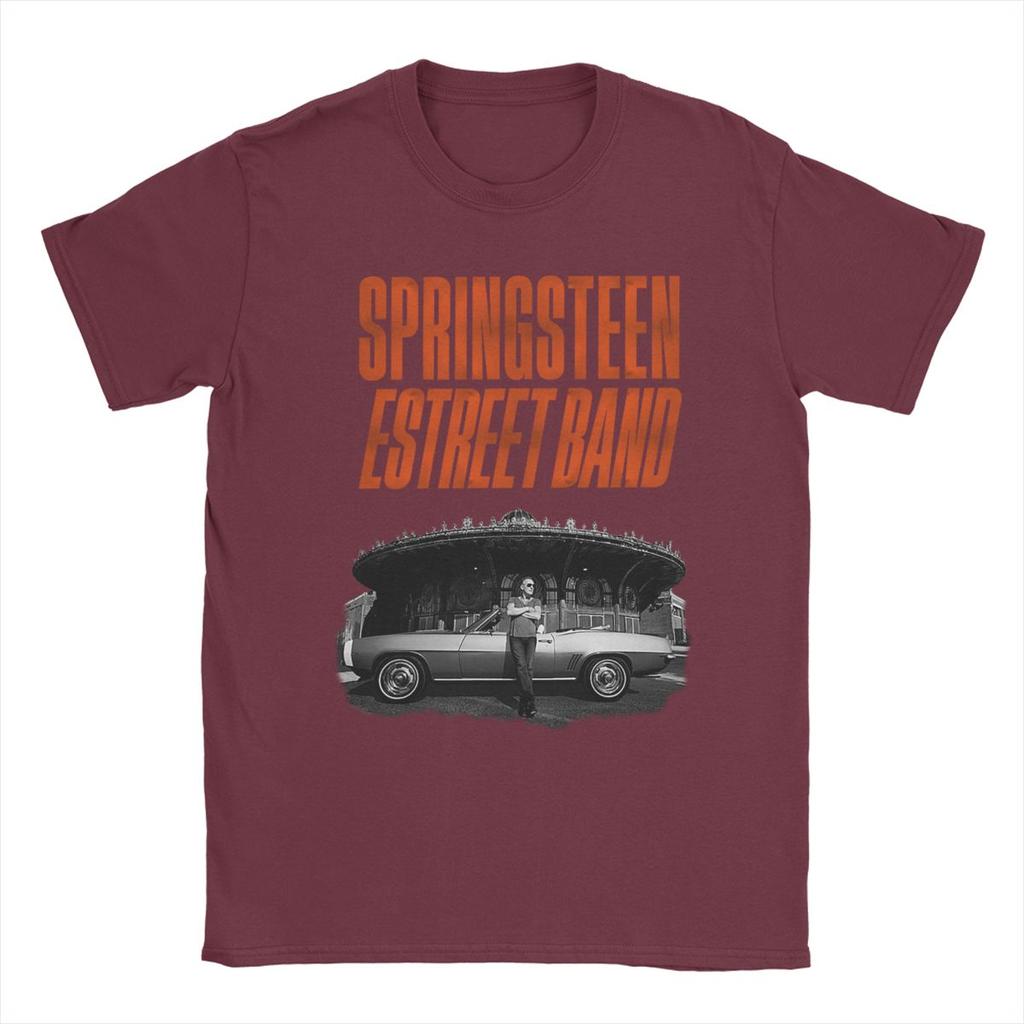 Bruces The E Street Band Springsteens T Shirts for Men Cotton Novelty T-Shirt Round Neck Tees Short Sleeve Tops 4XL 5XL 6XL