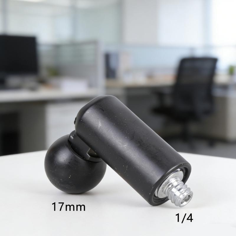 Ballhead Adapter 17mm Socket 1/4Inch Screw Secure Attachment Of Mobile Devices To Professional Tripods Vehicle Holders