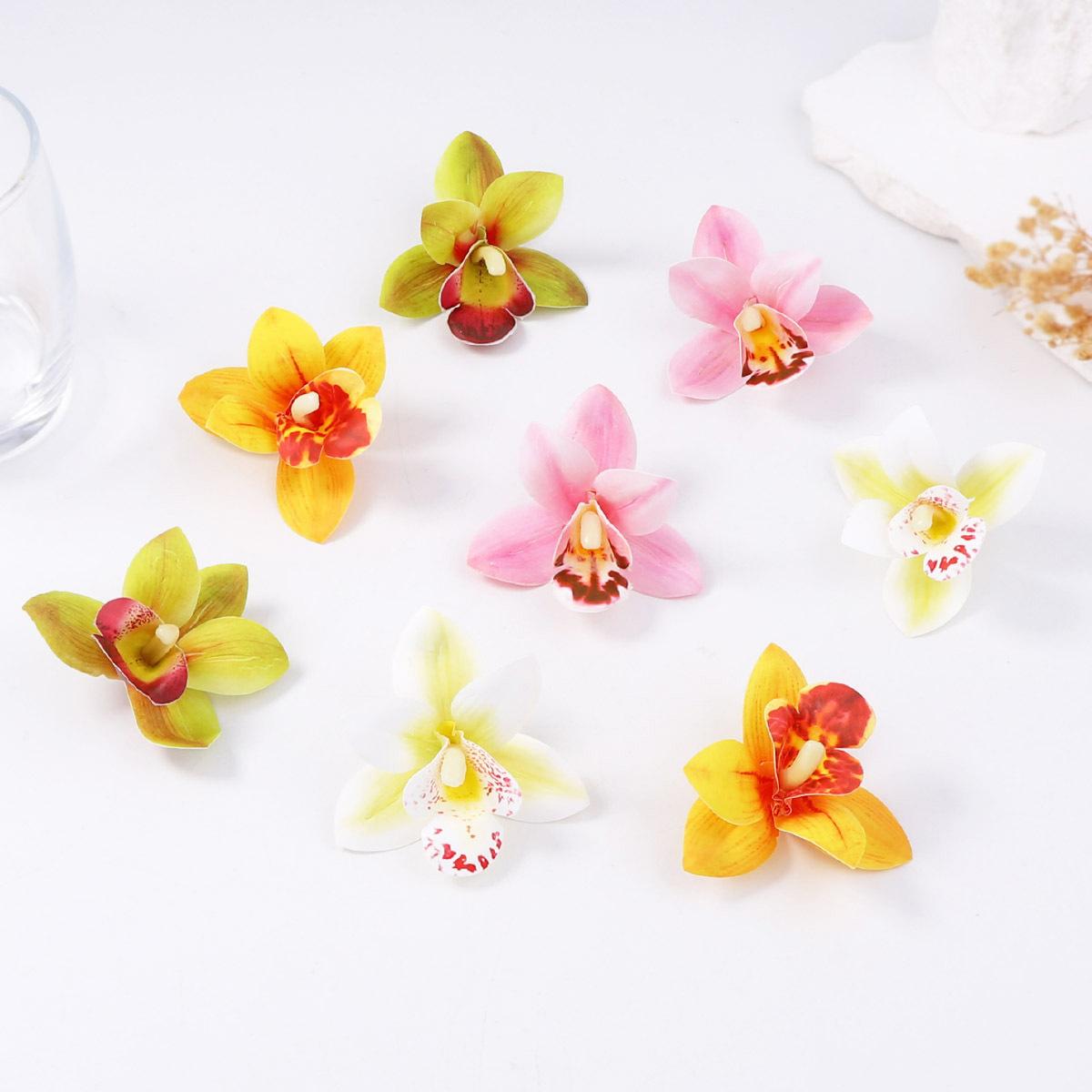 Favorite Toy Women's Green Fashion Metal Phalaenopsis Orchid Flower Stud Earrings Zaa New Minimalist Charm Earrings Everyday Zircon Accessories