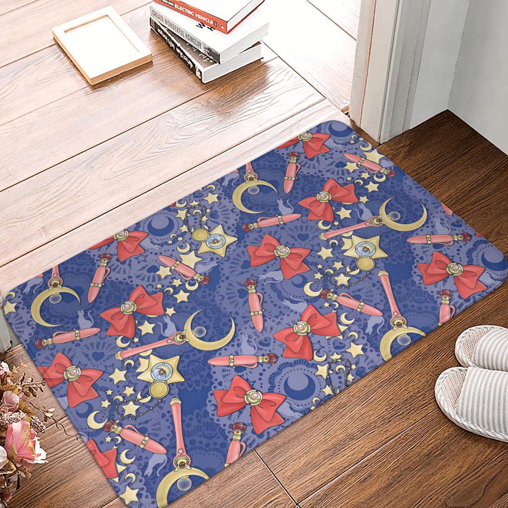 Anime Sailors Moons Doormat Anti-Slip Entrance Bathroom Kitchen Floor Door Mat Garage Rug Carpet Footpad