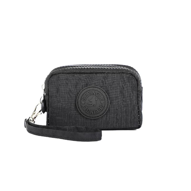 Three Layer Nylon Coin Purse  Portable Wallet Women Men Waterproof Money Bags