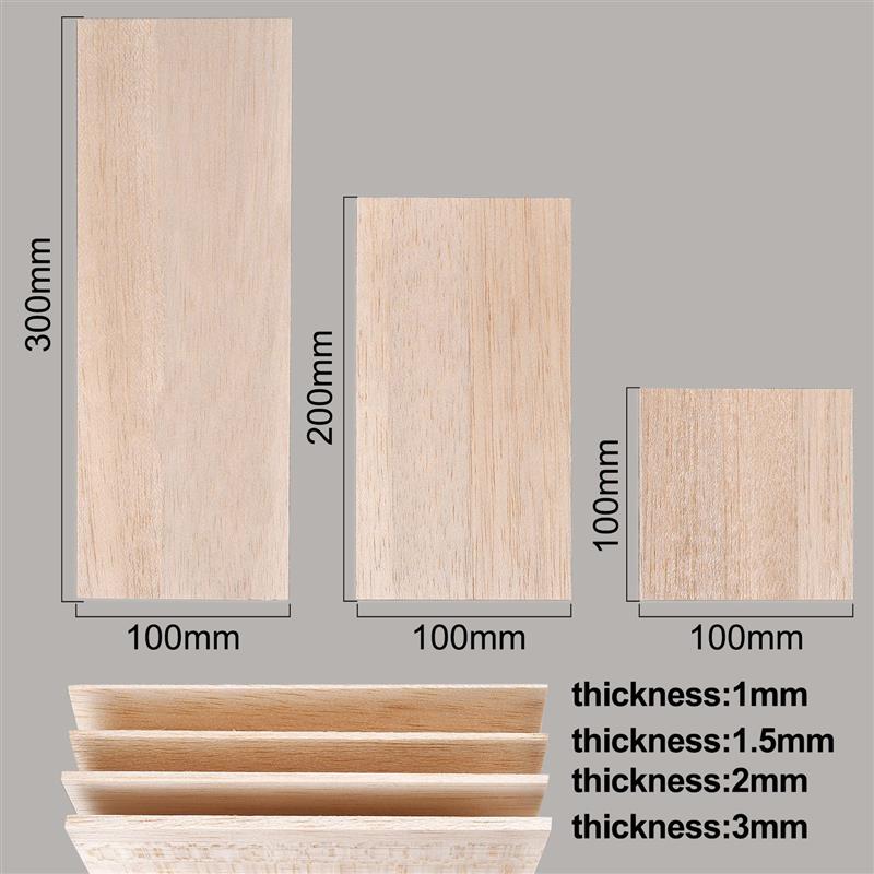 1/1.5/2/3mm 5PCS Leichte Handwerk Bord Modell Spielzeug Gebäude Carving Handwerk Pädagogisches DIY Zubehör DIY Balsa Holz Chips