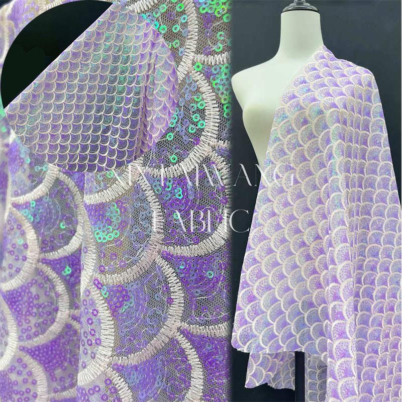 Sequin Fabric Double-Layer Sequins Fabric DIY