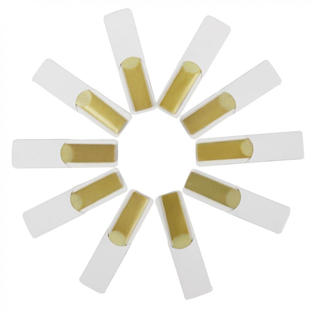 10 Stück Sopransaxophon, Stärke 2,5 Blätter, hochwertiger Bambus, 2-1/2 Saxofonteile