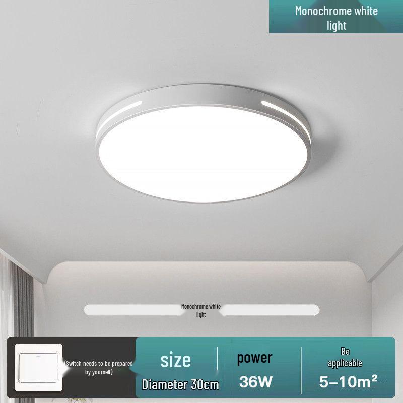 2025 Modern LED Ceiling Light for Bedroom, Study, or Living Room - Round and Simple Design