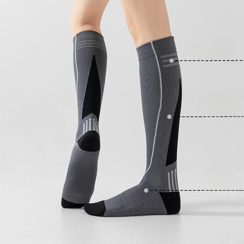Sports, Pressure Leg Socks, Night Cycling Socks, Reflective Running Socks, Breathable Sweat Absorbing, Mountaineering Socks, Hiking Long Socks, Women