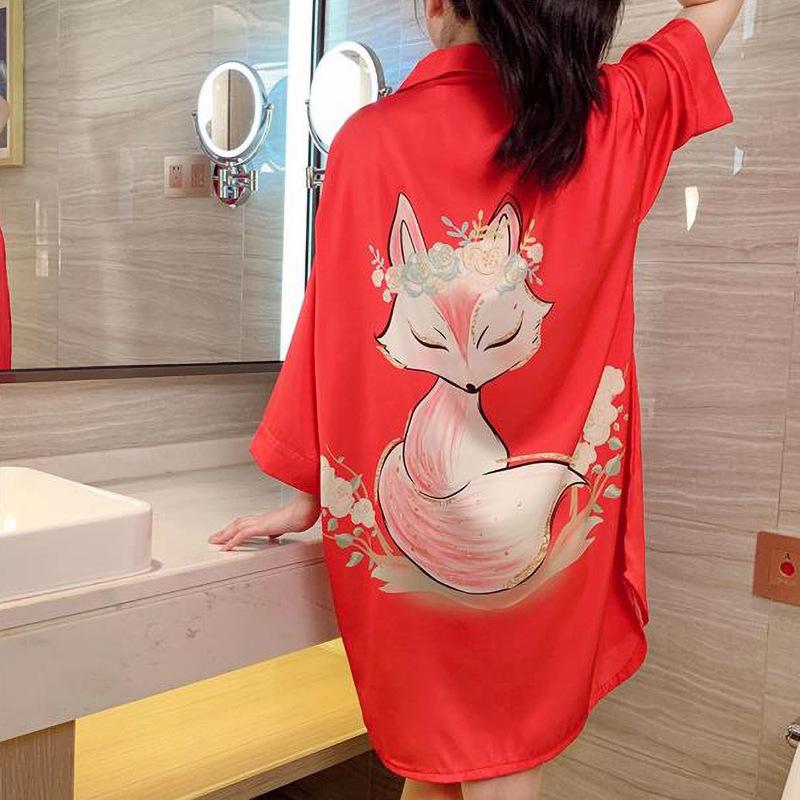 Women's Pajamas Plus Size Sexy Wild Leopard Print Nightgown Nightgown Short-sleeved College Students Homewear Women's Clothing