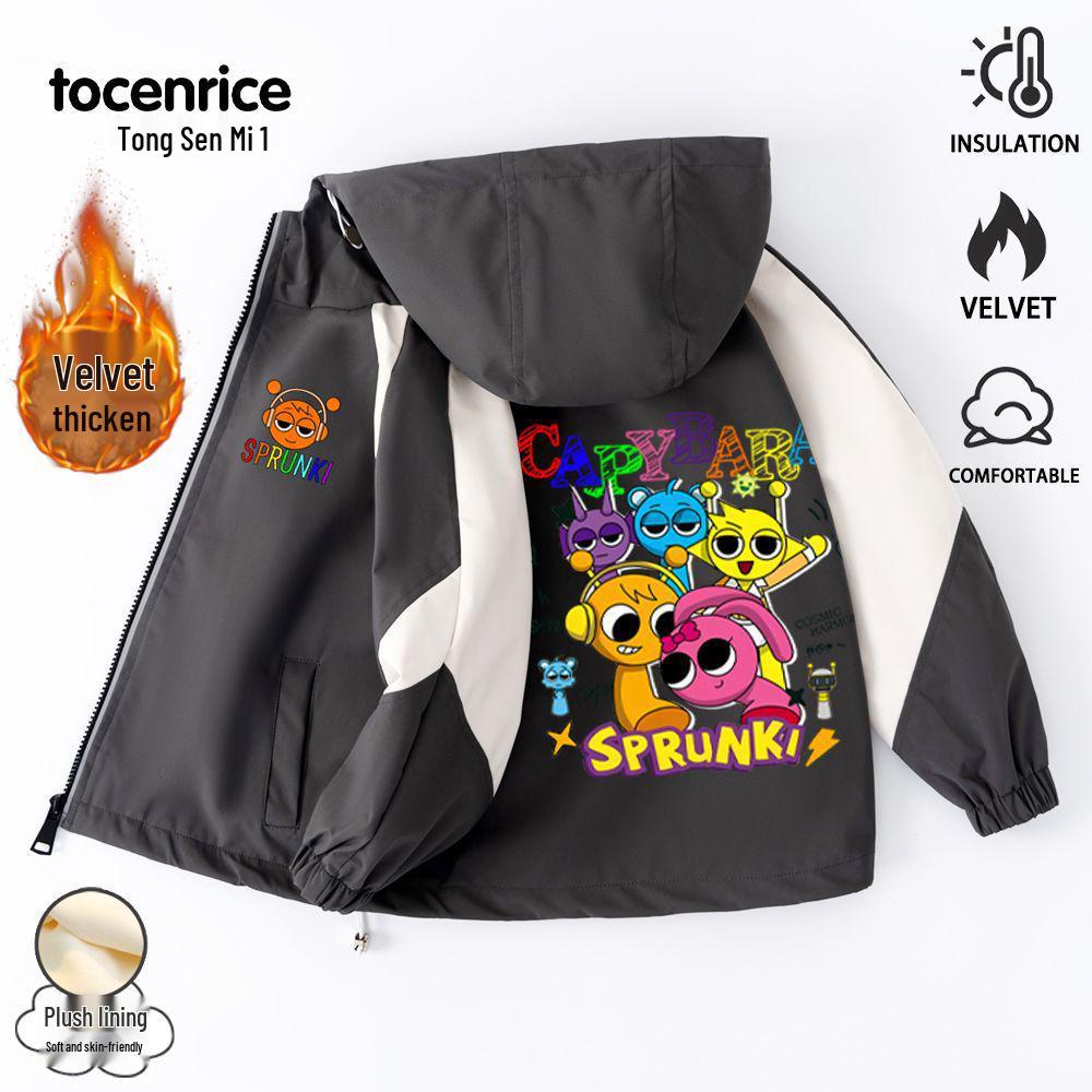 New Minecraft Fleece-Lined Warm Jacket for Boys