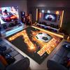 1PC Custom Name Soccer Seven" Theme Floor Mat Ideal for Living Room, Game Rooms, Office, Bedroom,Floor Mat Playful Design