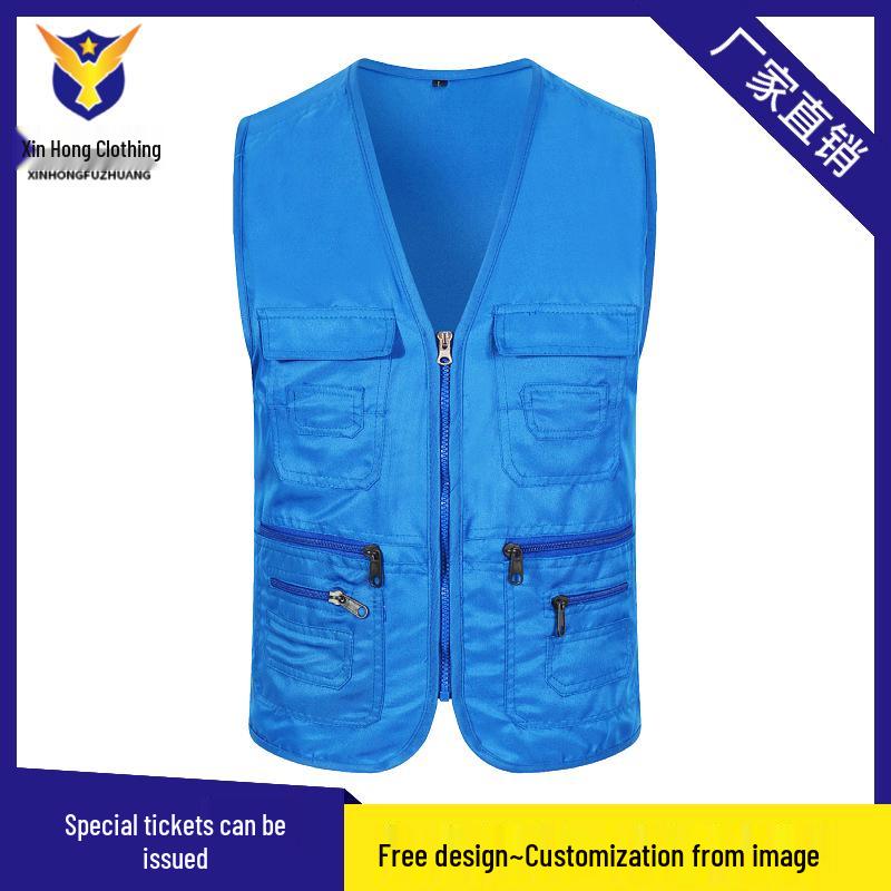 Custom Logo Outdoor Volunteer and Reporter Workwear Vest