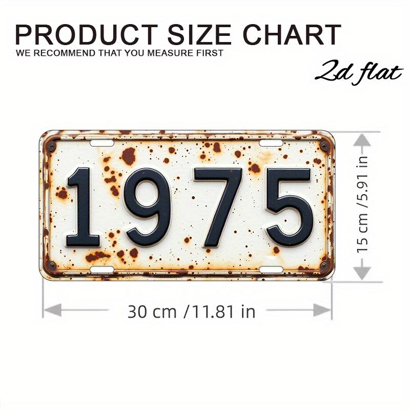 

Vintage Rusty License Plate Metal Tin Sign HD Print Bendable Aluminum Plate Retro Weathered Year Number Wall Art Decor for 15x30cm(5.9x7.8inch)