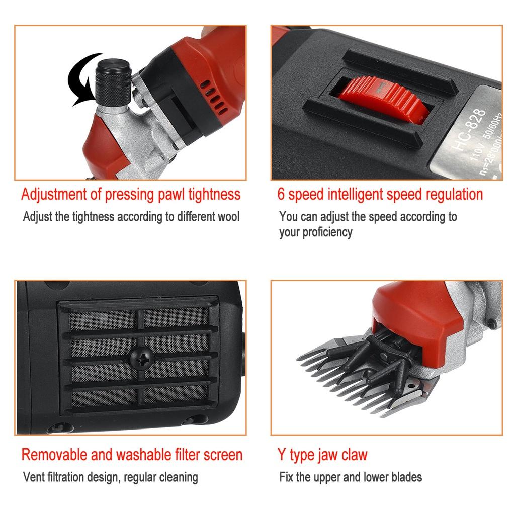 2000W 220V Trimmer Tool Wool Scissor Cut Clipper Shaving Machine With Box Flexible Shaft Electric Sheep Goat Shearing Machine